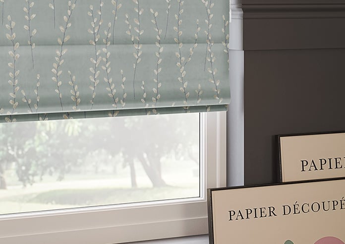 Willow Field, Slate - Motorised Roman Blind - Image 5